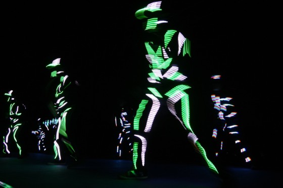 LED light dancers do their routine at the Quezon City Circle